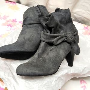 Nine West sued ankle booties